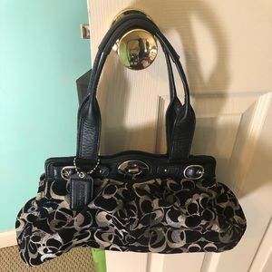 Coach Black and silver handbag